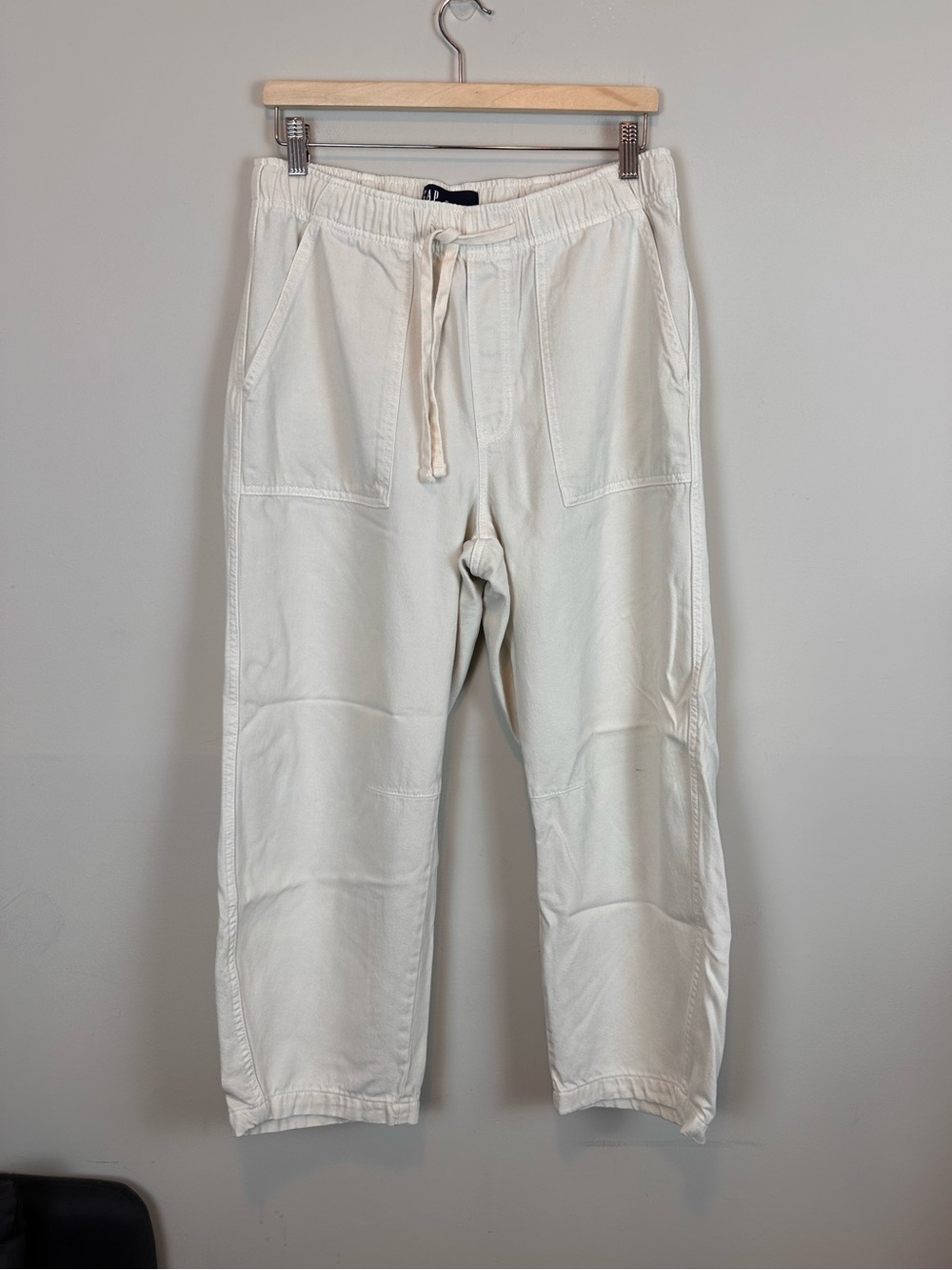 Gap Pull-On Barrel Pants Medium Milk Ivory Cotton Lyocell Utility